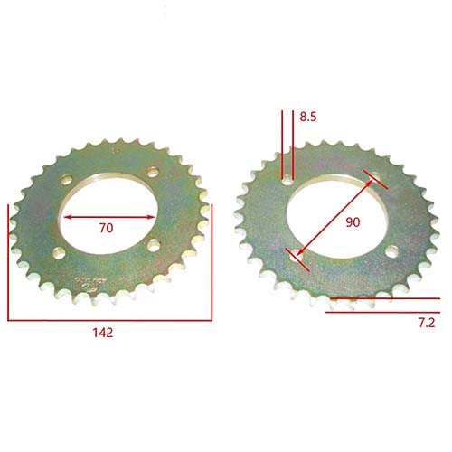 KIT TRANSMISION HONDA C125 BIZ 428H-106L C/CAD. DOR. STD