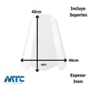 PARABRISA UNIVERSAL ENDURO DAKAR ALTO RECTO (CRISTAL) C/ SOPORTES 3MM MTC