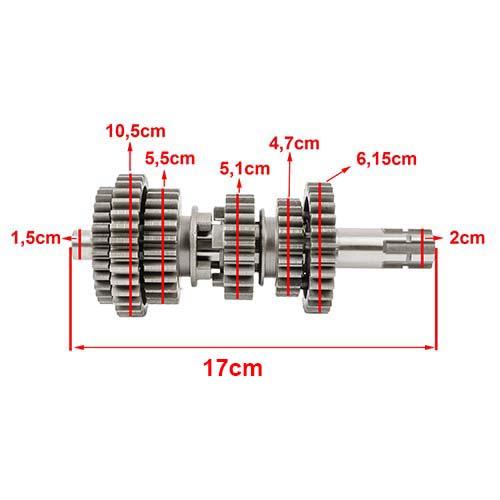 EJES Y ENGRANAJES DE CAMBIO MOTOMEL SIRIUS 200 OEM EXCLU