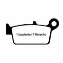 PASTILLAS DE FRENO HONDA XR 250 - NX 400 FALCON / TRASERA ORA (34)