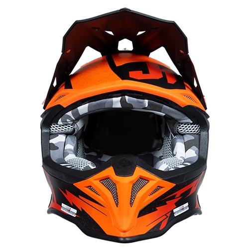 CASCO JUST1 J39 POSEIDON FLUOR ORANGE/RED/BLACK XL