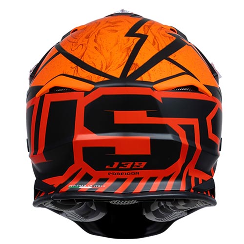CASCO JUST1 J39 POSEIDON FLUOR ORANGE/RED/BLACK XS