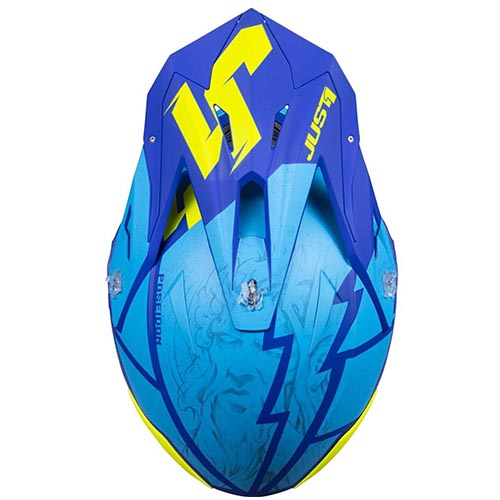 CASCO JUST1 J39 POSEIDON FLUOR YELLOW/BLUE M