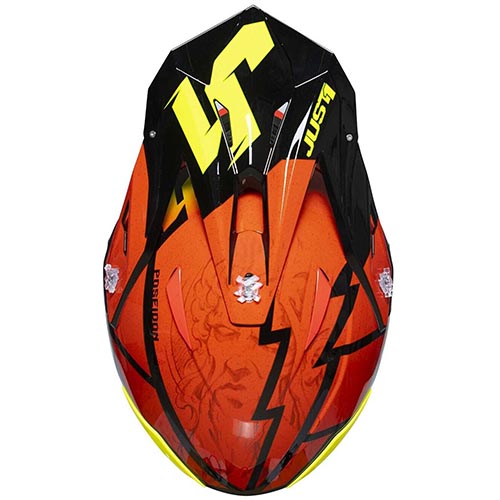 CASCO JUST1 J39 POSEIDON FLUOR YELLOW/RED/BLACK L