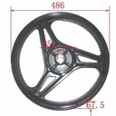 ARO DE LLANTA COMPLETO ALUMINIO TRAS. YAMAHA YBR 125 STD