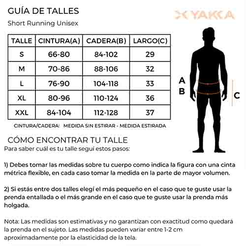 SHORT RUNNING UNISEX FRANCIA TALLE L YAKKA (4009)