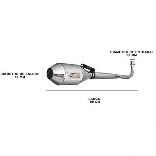 ESCAPE 110CC ST2 INOX STYLE GRIS PAOLUCCI (EM110P24-GR)