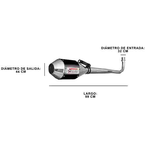 ESCAPE 110CC ST2 INOX STYLE NEGRO PAOLUCCI (EM110P24-NE)
