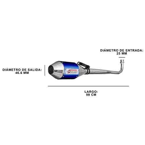 ESCAPE MOTO 110CC ST2 STYLE AZUL PAOLUCCI (EM110P23-SAZ)