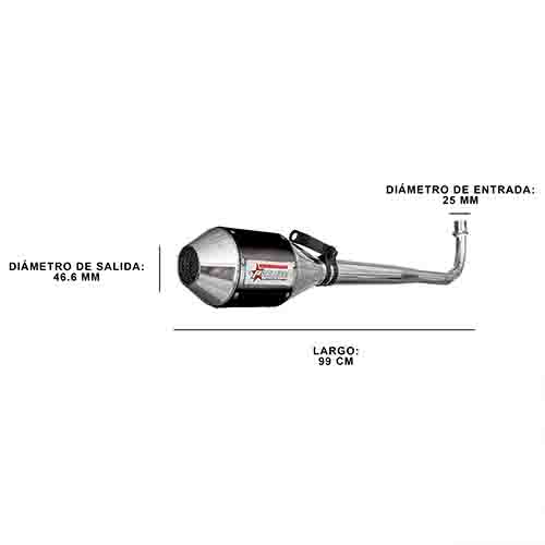 ESCAPE MOTO 110CC ST2 STYLE NEGRO PAOLUCCI (EM110P23-SNE)