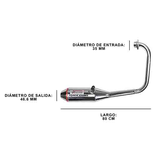 ESCAPE MOTO BAJAJ ROUSER NS 160 ST2 CROMO PAOLUCCI (EM160ROUSERNS)