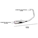 ESCAPE MOTO BAJAJ ROUSER RS 200CC ST2 CROMO NS200FI PAOLUCCI (EM200ROUSERRS-22-D)