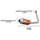 ESCAPE MOTO HONDA 250 TWISTER +290 ST2 CROMO ROJO SILEN ALUM RACING/COMP PAOLUCCI (EM250TW-23-R+290