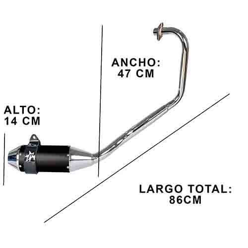 ESCAPE MOTO HONDA CB 125F ST3 ALUMINIO NEGRO PAOLUCCI (EM125HCBF33-SNE)