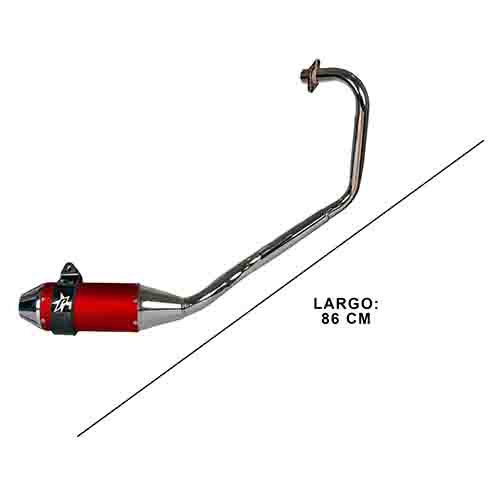 ESCAPE MOTO HONDA CB 125F ST3 ALUMINIO ROJO PAOLUCCI (EM125HCBF33-SRO)