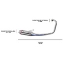 ESCAPE MOTO HONDA CB 190 ST2 CROMO DEPORTIVO PAOLUCCI (EM190CB-22-C/D)