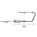 ESCAPE MOTO HONDA CG TITAN 150 ST2 CROMO DEPORTIVO PAOLUCCI (EM150CG-22-C/D)