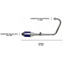 ESCAPE MOTO HONDA CG TITAN 150 ST2 SILEN ALUMINIO AZUL STYLE PAOLUCCI (EM150CG-23-C/S)