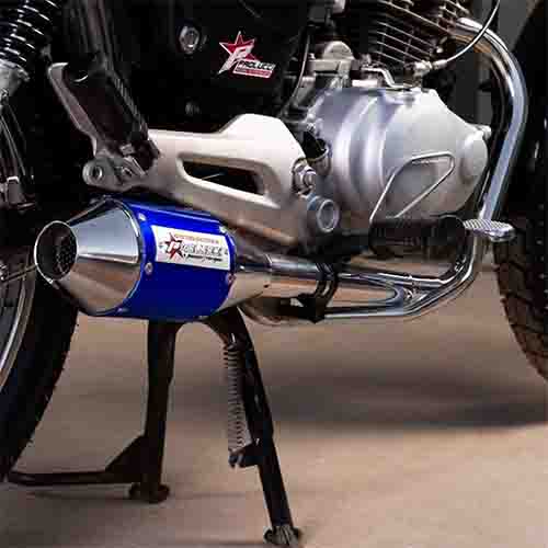 ESCAPE MOTO HONDA CG TITAN 150 ST2 SILEN ALUMINIO AZUL STYLE PAOLUCCI (EM150CG-23-C/S)