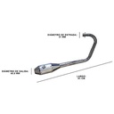 ESCAPE MOTO HONDA CG TITAN 150 ST2 SILEN ALUMINIO COMPETICIÓN PAOLUCCI (EM150CG-23-R+200)