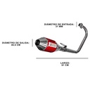 ESCAPE MOTO HONDA CG TITAN 150 ST2 SILEN ALUMINIO CROMADO STYLE ROJO PAOLUCCI (EM150CG-23-SRO)