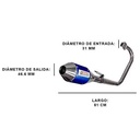 ESCAPE MOTO HONDA CG TITAN 150 ST2 STYLE AZUL DEPORTIVO PAOLUCCI (EM150CG23-SAZ)