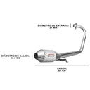 ESCAPE MOTO HONDA CG TITAN 150CC (LIBRE+200) ST2 STYLE GRIS PAOLUCCI (EM150CG23-C+200GR)