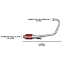 ESCAPE MOTO HONDA CG TITAN 150CC (LIBRE+200) ST2 STYLE ROJO PAOLUCCI (EM150CG23-C+200RO)