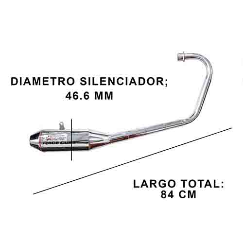 ESCAPE MOTO HONDA NEW CG TITAN 150 ST3 CROMO DEPORTIVO CON SORDINA PAOLUCCI (EM150NEWCG-32-C/D)