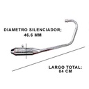 ESCAPE MOTO HONDA NEW CG TITAN 150 ST3 CROMO DEPORTIVO CON SORDINA PAOLUCCI (EM150NEWCG-32-C/D)