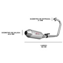 ESCAPE MOTO HONDA NEW CG TITAN 150CC ST3 STYLE GRIS PAOLUCCI (EM150NEWCG33-SGR)