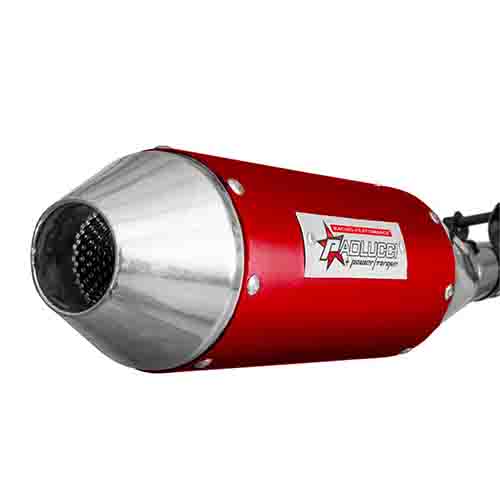 ESCAPE MOTO HONDA NEW CG TITAN 150CC ST3 STYLE ROJO PAOLUCCI (EM150NEWCG33-SRO)