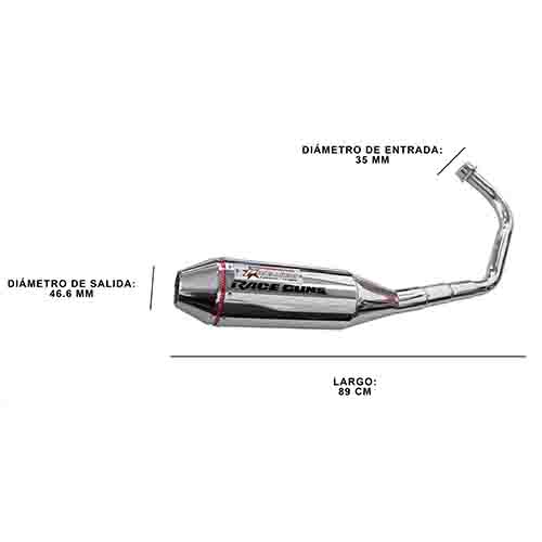 ESCAPE MOTO HONDA NEW TWISTER CB 250 ST2 CROMO DEPORTIVO PAOLUCCI (EM250NEWCB-22-C)