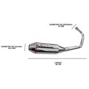 ESCAPE MOTO HONDA NEW TWISTER CB 250 ST2 CROMO DEPORTIVO PAOLUCCI (EM250NEWCB-22-C)