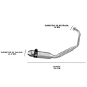 ESCAPE MOTO HONDA NEW TWISTER CB 250 ST3 CROMO  DEPORTIVO CON SORDINA PAOLUCCI (EM250NEWCB-32-C)