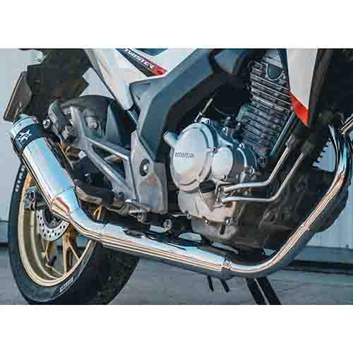 ESCAPE MOTO HONDA NEW TWISTER CB 250 ST3 CROMO  DEPORTIVO CON SORDINA PAOLUCCI (EM250NEWCB-32-C)
