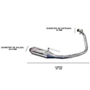 ESCAPE MOTO HONDA TORNADO XR 250 ST2 CROMO DEPORTIVO POR ABAJO PAOLUCCI (EM250TXR-22-DOWN)