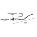 ESCAPE MOTO HONDA TORNADO XR 250 ST2 CROMO DEPORTIVO POR ARRIBA PAOLUCCI (EM250TXR-22-C-UP)