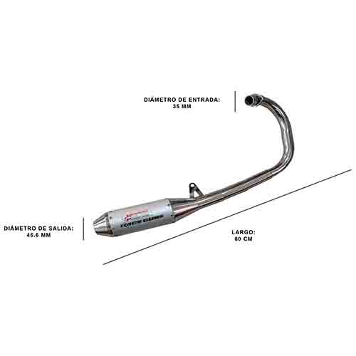 ESCAPE MOTO HONDA TWISTER CBX 250 ST2 SILEN ALUMINIO STYLE PAOLUCCI (EM250CBX-23-C/S)