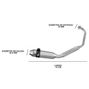 ESCAPE MOTO HONDA TWISTER CBX 250 ST3 CROMO DEPORTIVO CON SORDINA PAOLUCCI (EM250CBX-32-C/D)