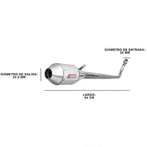 ESCAPE MOTO HONDA WAVE S 110CC ST2 STYLE GRIS PAOLUCCI (EM110WAVES23-SGR)