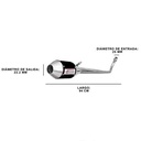 ESCAPE MOTO HONDA WAVE S 110CC ST2 STYLE NEGRO PAOLUCCI (EM110WAVES23-SNE)