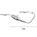 ESCAPE MOTO HONDA XR 150 ST2 CROMO DEPORTIVO POR ABAJO PAOLUCCI (EM150XR 22-C/D-DOWN)