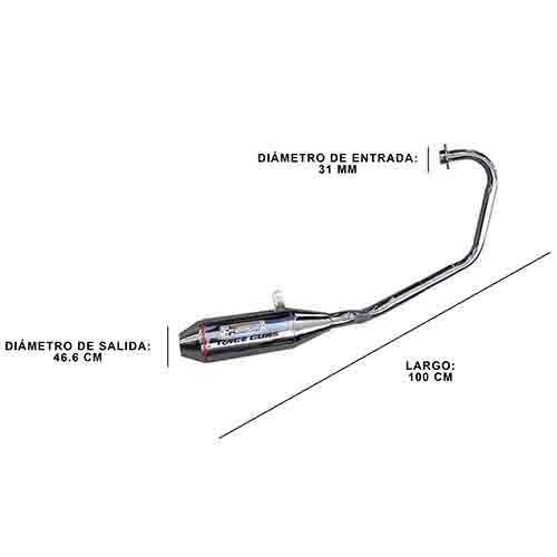 ESCAPE MOTO SUZUKI GIXXER 150 ST2 CROMO DEPORTIVO PAOLUCCI (EM150GIXXER-22-C/D)