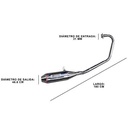 ESCAPE MOTO SUZUKI GIXXER 150 ST2 CROMO DEPORTIVO PAOLUCCI (EM150GIXXER-22-C/D)