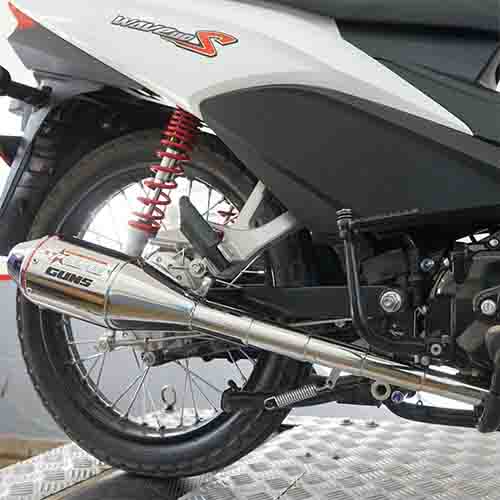 ESCAPE MOTO WAVE S 110CC ST2 CROMO DEPORTIVO PAOLUCCI (EM110WAVES22-C/D)