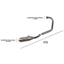 ESCAPE MOTO YAMAHA FZ16 160 ST3 CROMO DEPORTIVO SIN SORDINA PAOLUCCI (EM160FZ16-32-C/D)