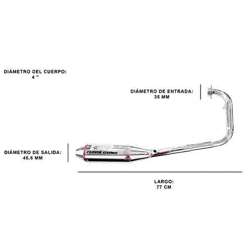 ESCAPE MOTO YAMAHA FZ25 250 ST2 CROMO DEPORTIVO PAOLUCCI (EM250FZ25 22-C/D)