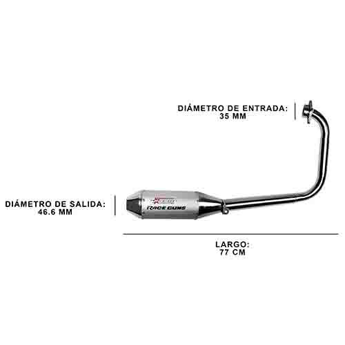 ESCAPE MOTO YAMAHA FZ25 ST2 STYLE GRIS PAOLUCCI (EM250FZ2523-SGR)