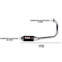 ESCAPE MOTO YAMAHA FZ25 ST2 STYLE NEGRO PAOLUCCI (EM250FZ2523-SNE)